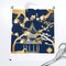 Year Toile Chinoiserie Lunar Japanese Pagoda Gold Blue Chinese Spring Landscape Custom Printed Fabric by Spoonflower Various Fabrics by the Yard or Fat Quarter